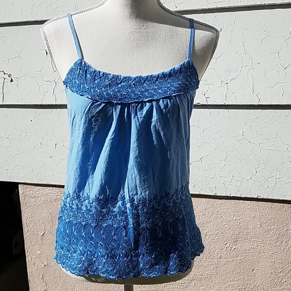Aerie eyelet camisole xs periwinkle blue